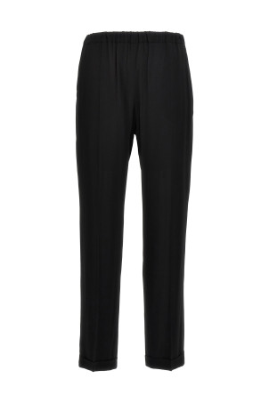 Crepe georgette pants Black   Crepe georgette pants Black