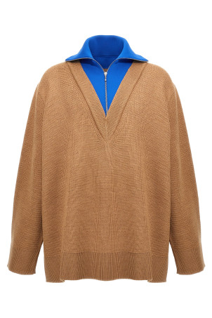 Свитер с полузастежкой-молнией, разноцветный JIL SANDER (J22GP0185J14689293) Свитер с полузастежкой-молнией, разноцветный JIL SANDER (J22GP0185J14689293)