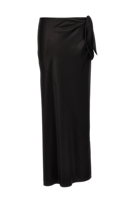 Довга спідниця з вузлом Чорна SAINT LAURENT (783897Y6H401000) Довга спідниця з вузлом Чорна SAINT LAURENT (783897Y6H401000)