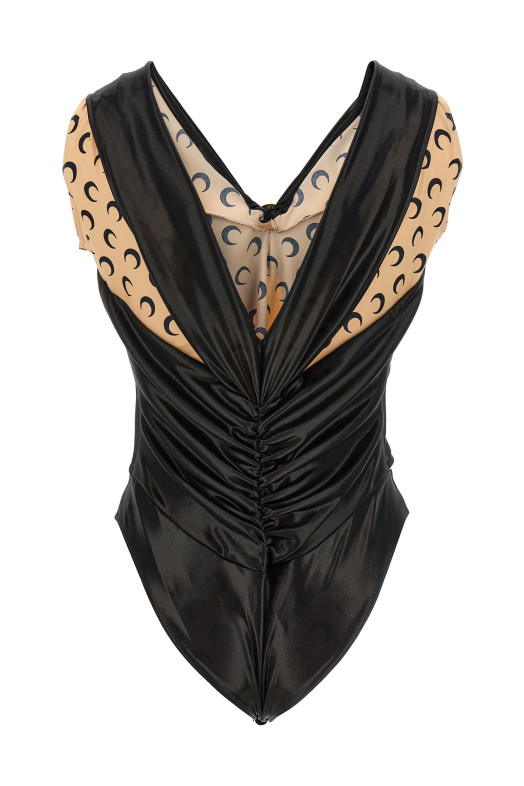 Боді з логотипом Чорний MARINE SERRE (WTO393BK99) Боді з логотипом Чорний MARINE SERRE (WTO393BK99)