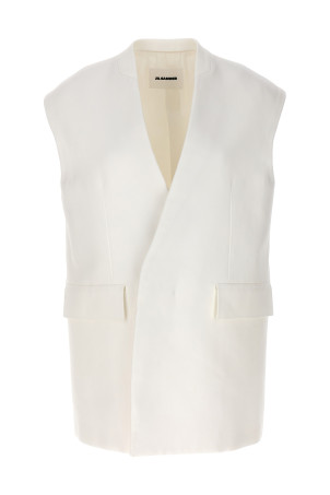 Oversized tailored vest White Oversized tailored vest White
