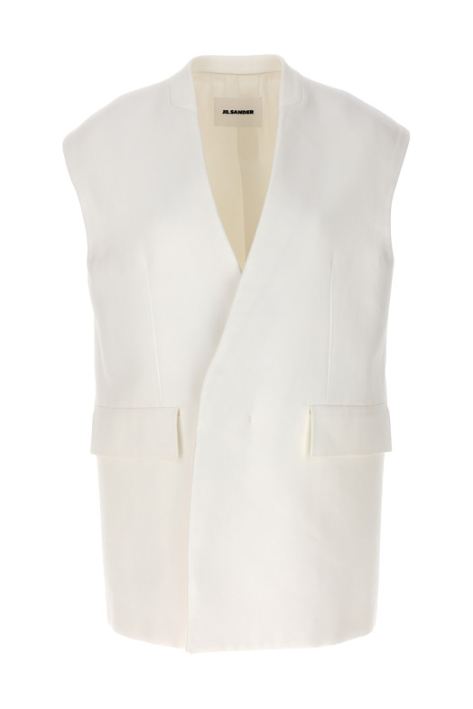 Oversized tailored vest White Oversized tailored vest White