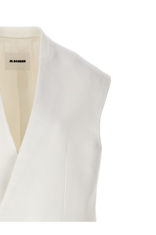 Oversized tailored vest White Oversized tailored vest White