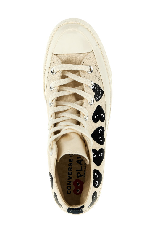 Кросівки Comme des Garçons Play x Converse, білі/чорні (AZK1272) Кросівки Comme des Garçons Play x Converse, білі/чорні (AZK1272)