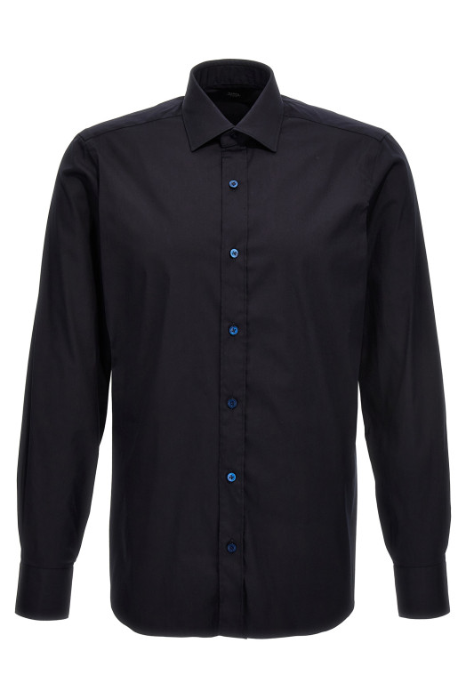 Сорочка з попліну Синя BARBA (T1U12P01PZ27100001) Сорочка з попліну Синя BARBA (T1U12P01PZ27100001)