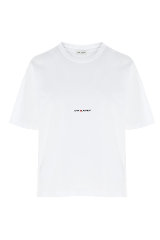Футболка Saint Laurent Rive Gauche Белая Футболка Saint Laurent Rive Gauche Белая