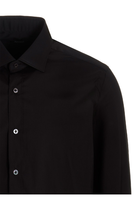Сорочка з попліну Чорна BARBA (T1U12P01PZ27080001) Сорочка з попліну Чорна BARBA (T1U12P01PZ27080001)