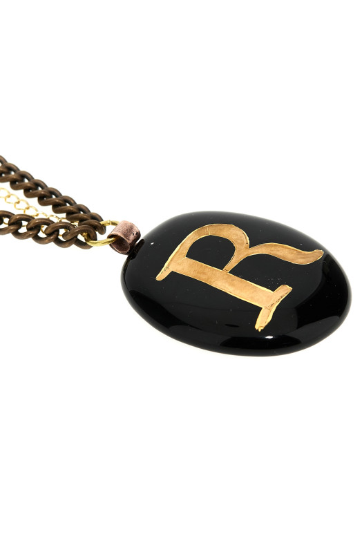 'R' medium necklace Black   'R' medium necklace Black