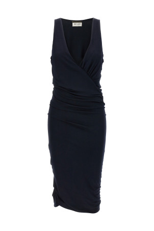 Платье из джерси Синее SAINT LAURENT (776444Y3I394140) Платье из джерси Синее SAINT LAURENT (776444Y3I394140)
