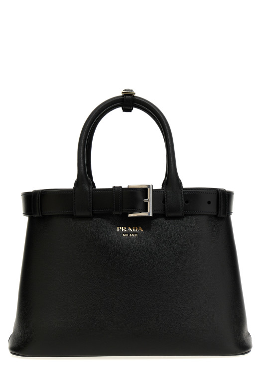 Сумочка 'Prada Buckle' середнього розміру Чорна Сумочка 'Prada Buckle' середнього розміру Чорна