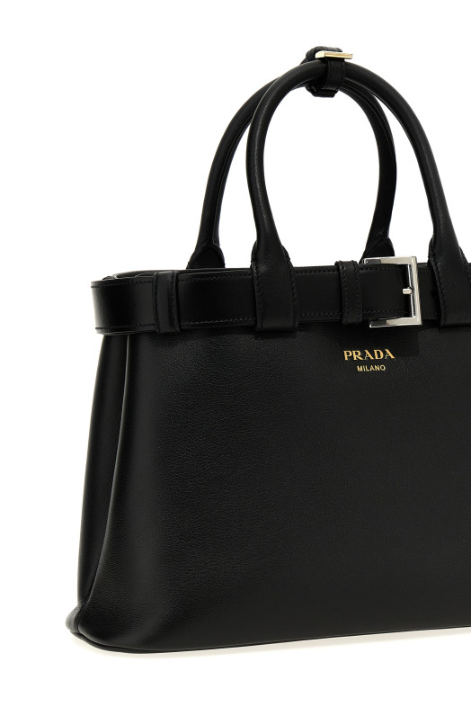 Сумочка 'Prada Buckle' середнього розміру Чорна Сумочка 'Prada Buckle' середнього розміру Чорна