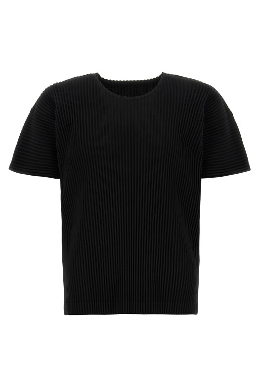 Pleated T-shirt Black Pleated T-shirt Black
