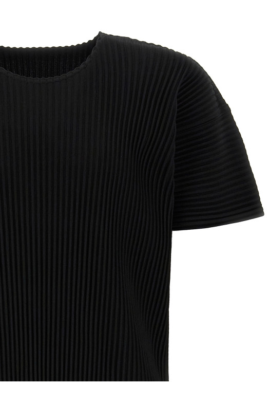 Pleated T-shirt Black Pleated T-shirt Black