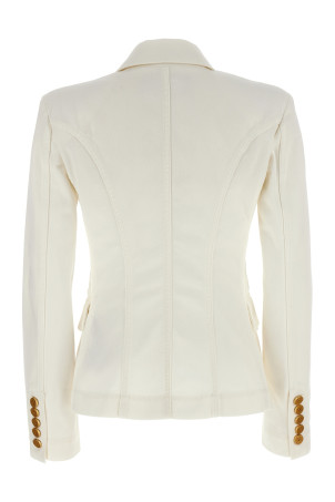 Двобортний джинсовий блейзер Білий BALMAIN (DF1SG170DB690FA) Двобортний джинсовий блейзер Білий BALMAIN (DF1SG170DB690FA)