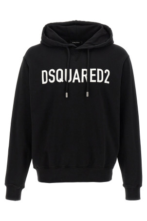 Худі з принтом логотипу чорно-сіре DSQUARED2 S74GU0664D25002900 Худі з принтом логотипу чорно-сіре DSQUARED2 S74GU0664D25002900