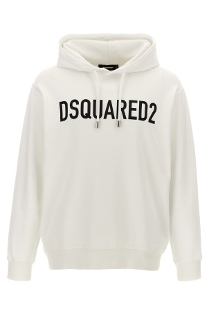 Худі з принтом логотипу чорно-сіре DSQUARED2 S74GU0664D25002100 Худі з принтом логотипу чорно-сіре DSQUARED2 S74GU0664D25002100