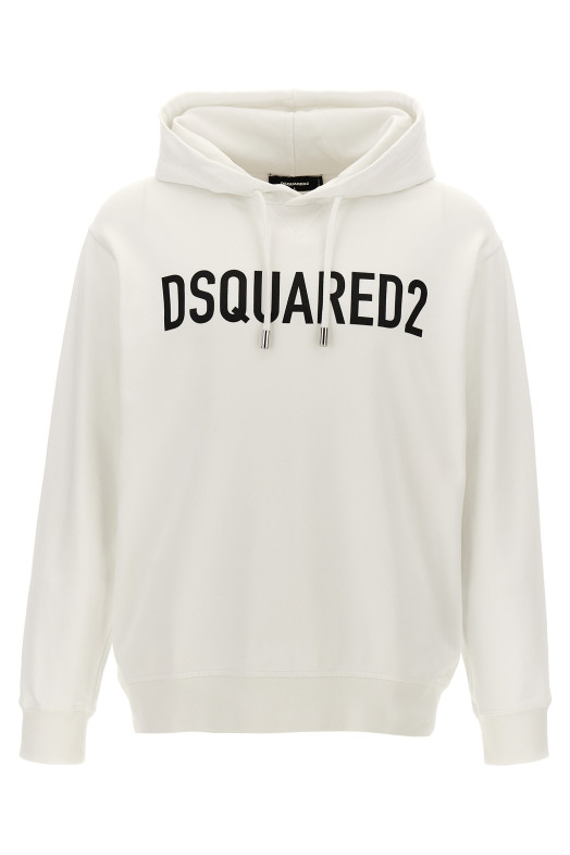 Худі з принтом логотипу чорно-сіре DSQUARED2 S74GU0664D25002100 Худі з принтом логотипу чорно-сіре DSQUARED2 S74GU0664D25002100