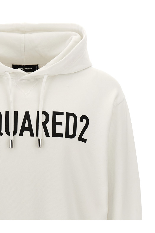Худі з принтом логотипу чорно-сіре DSQUARED2 S74GU0664D25002100 Худі з принтом логотипу чорно-сіре DSQUARED2 S74GU0664D25002100