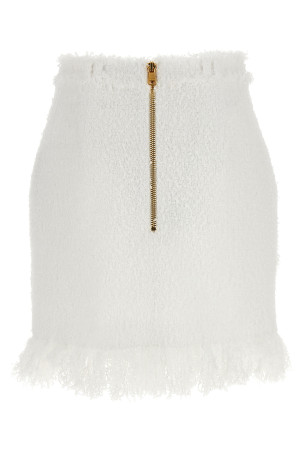 Спідниця з твіду з ґудзиками Біла BALMAIN (DF1LBA20XC670FA) Спідниця з твіду з ґудзиками Біла BALMAIN (DF1LBA20XC670FA)