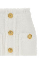 Спідниця з твіду з ґудзиками Біла BALMAIN (DF1LBA20XC670FA)