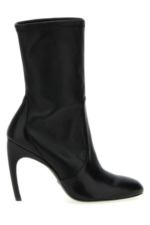 Lux curl ankle boots Black