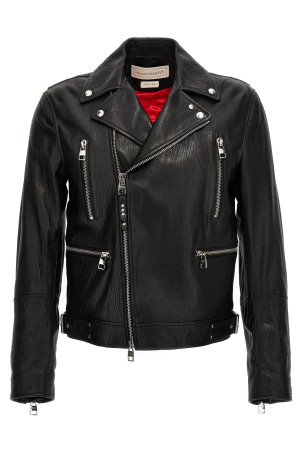 Текстурна шкіряна куртка Чорний (626381Q5LDS1000)