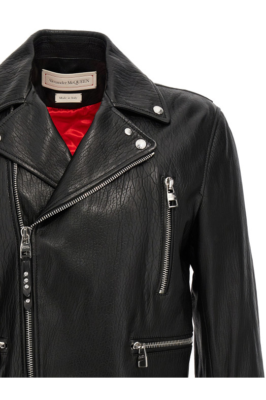 Текстурна шкіряна куртка Чорний (626381Q5LDS1000)