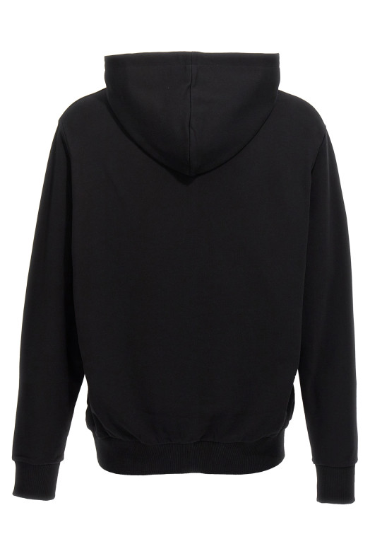 Худі з принтом логотипу чорно-сіре BALMAIN DH1JR002BB65EAB Худі з принтом логотипу чорно-сіре BALMAIN DH1JR002BB65EAB