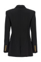 Двобортний блейзер з ґудзиками з логотипом Чорний BALMAIN (DF1SE055WC090PA) Двобортний блейзер з ґудзиками з логотипом Чорний BALMAIN (DF1SE055WC090PA)