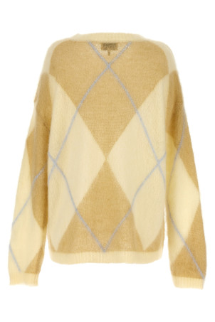 Logo embroidery diamond sweater Yellow Logo embroidery diamond sweater Yellow