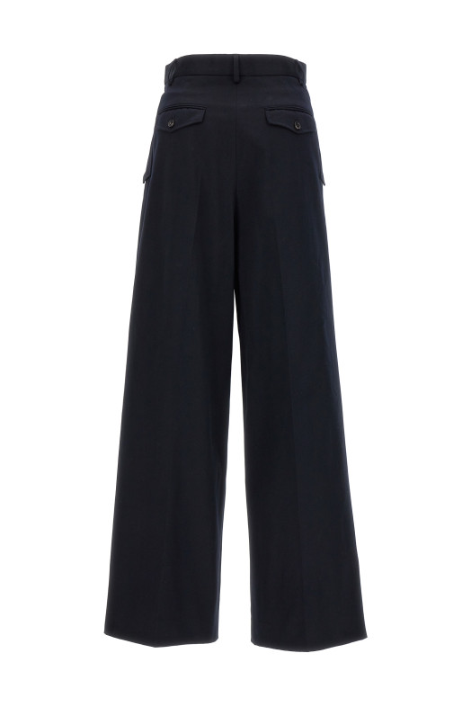 Брюки с зауженными ногами и складкой спереди Синие LANVIN (RWTR00255782A2329) Брюки с зауженными ногами и складкой спереди Синие LANVIN (RWTR00255782A2329)