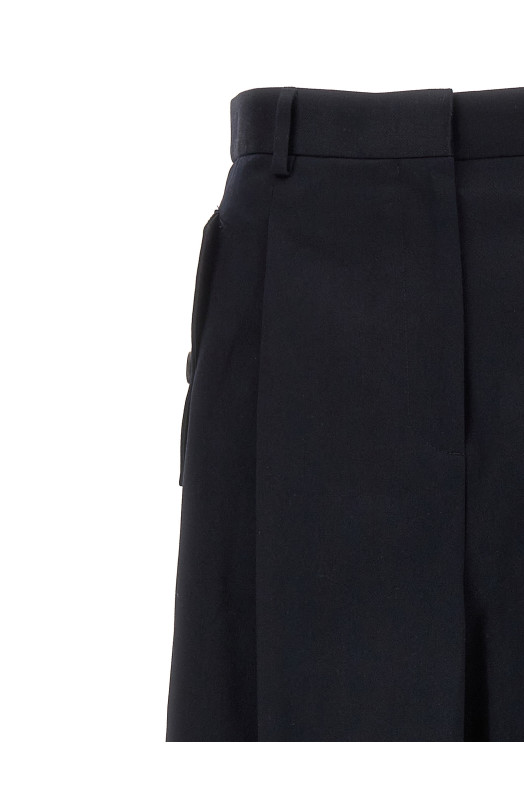 Брюки с зауженными ногами и складкой спереди Синие LANVIN (RWTR00255782A2329) Брюки с зауженными ногами и складкой спереди Синие LANVIN (RWTR00255782A2329)
