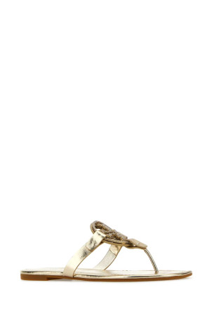 Gold leather Miller thong slippers TORY BURCH (153708) Gold leather Miller thong slippers TORY BURCH (153708)