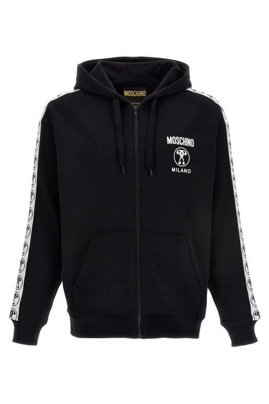 Толстовка з подвійним знаком питання Білий/Чорний MOSCHINO (A172470281555)