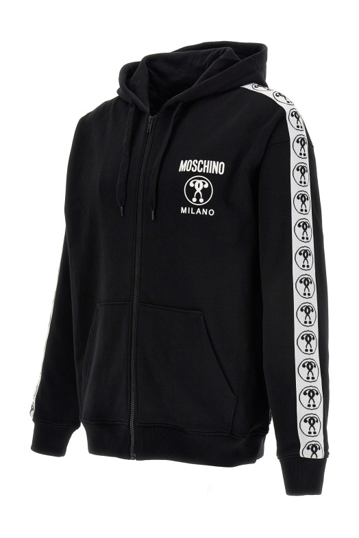 Толстовка з подвійним знаком питання Білий/Чорний MOSCHINO (A172470281555)