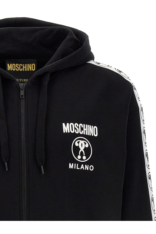 Толстовка з подвійним знаком питання Білий/Чорний MOSCHINO (A172470281555)
