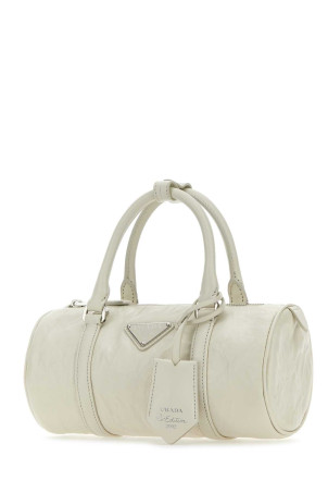 Біла шкіряна маленька сумочка Black PRADA (1BA389VT2OUVL)