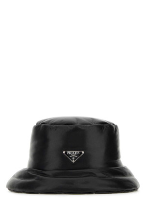Black nappa leather padded hat Black PRADA (1HC2482DYI) Black nappa leather padded hat Black PRADA (1HC2482DYI)