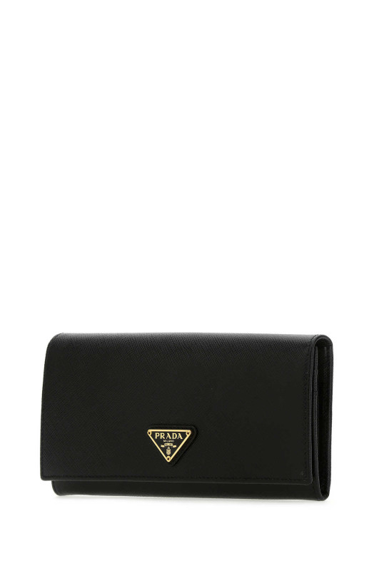Black leather wallet Black PRADA (1MH132QHH)