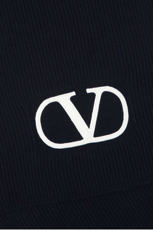 Midnight blue wool scarf VALENTINO GARAVANI (1W2ET00NLZC) Midnight blue wool scarf VALENTINO GARAVANI (1W2ET00NLZC)