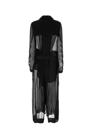 Черный креповый тренч Georgine ANN DEMEULEMEESTER (2301WCO50FA239) Черный креповый тренч Georgine ANN DEMEULEMEESTER (2301WCO50FA239)