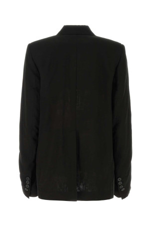 Черный хлопковый блейзер ANN DEMEULEMEESTER (2301WJA11FA236) Черный хлопковый блейзер ANN DEMEULEMEESTER (2301WJA11FA236)