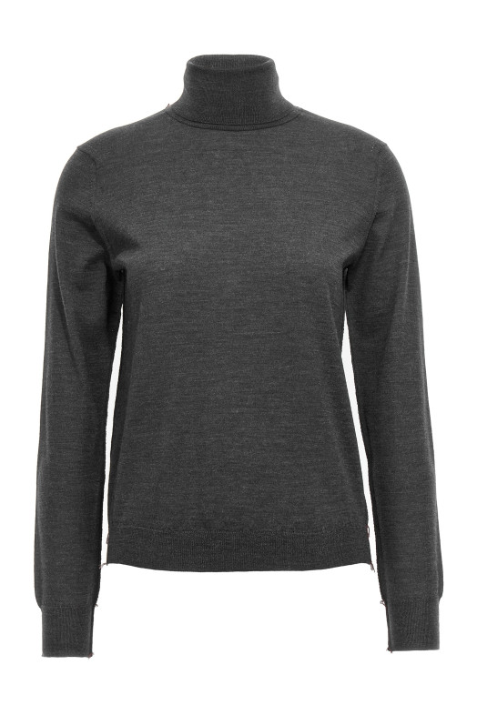 Светр з високим коміром з вовни, сірий MAISON MARGIELA (SI0HA0006S17814860F) Светр з високим коміром з вовни, сірий MAISON MARGIELA (SI0HA0006S17814860F)