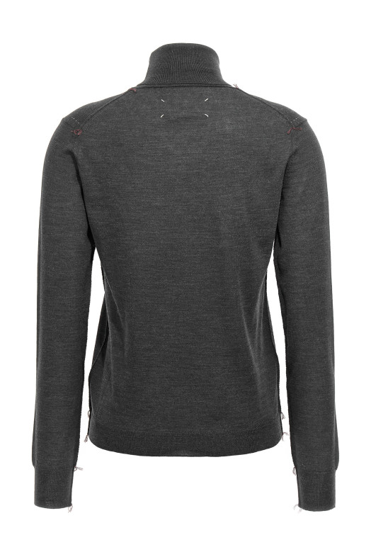 Светр з високим коміром з вовни, сірий MAISON MARGIELA (SI0HA0006S17814860F) Светр з високим коміром з вовни, сірий MAISON MARGIELA (SI0HA0006S17814860F)