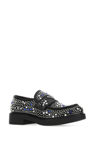 Кожаные мокасины с украшениями PRADA (2DE1273D30) Кожаные мокасины с украшениями PRADA (2DE1273D30)