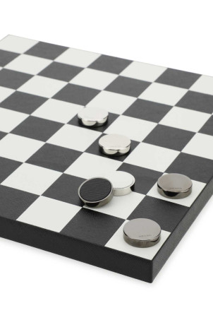 Black leather checkers game kit Black PRADA (2SG0780DC)