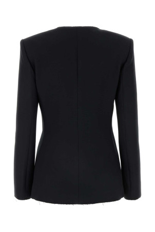 Black stretch polyester blend blazer Black MSGM (3641MDG18247100) Black stretch polyester blend blazer Black MSGM (3641MDG18247100)