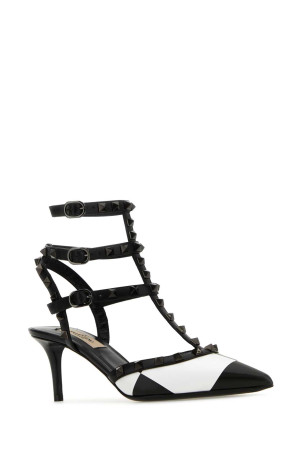 Двоколірні шкіряні туфлі-човники Rockstud VALENTINO GARAVANI (3W0S0375AQC) Двоколірні шкіряні туфлі-човники Rockstud VALENTINO GARAVANI (3W0S0375AQC)