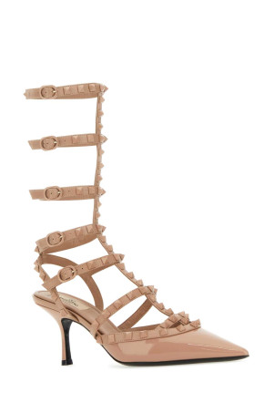 Туфли Rockstud из кожи пудрового розового цвета VALENTINO GARAVANI (3W0S0HU9ZZF)