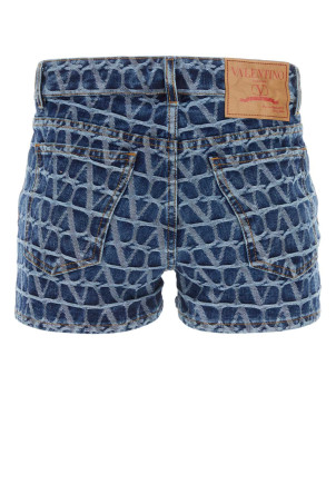 Toile Iconographe denim shorts VALENTINO GARAVANI (4B3DD17M8CU) Toile Iconographe denim shorts VALENTINO GARAVANI (4B3DD17M8CU)